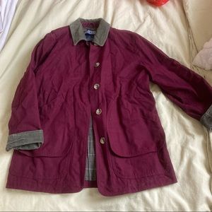 Red barn coat jacket Land’s End